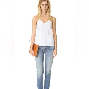 Helmet Lang White poplin cami